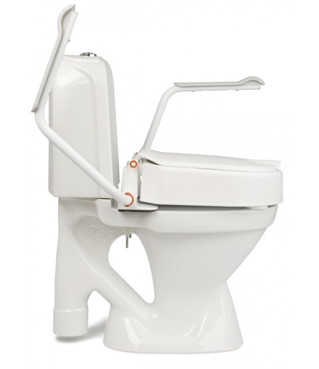 Etac Hi Loo toiletverhoger vast met armleuning