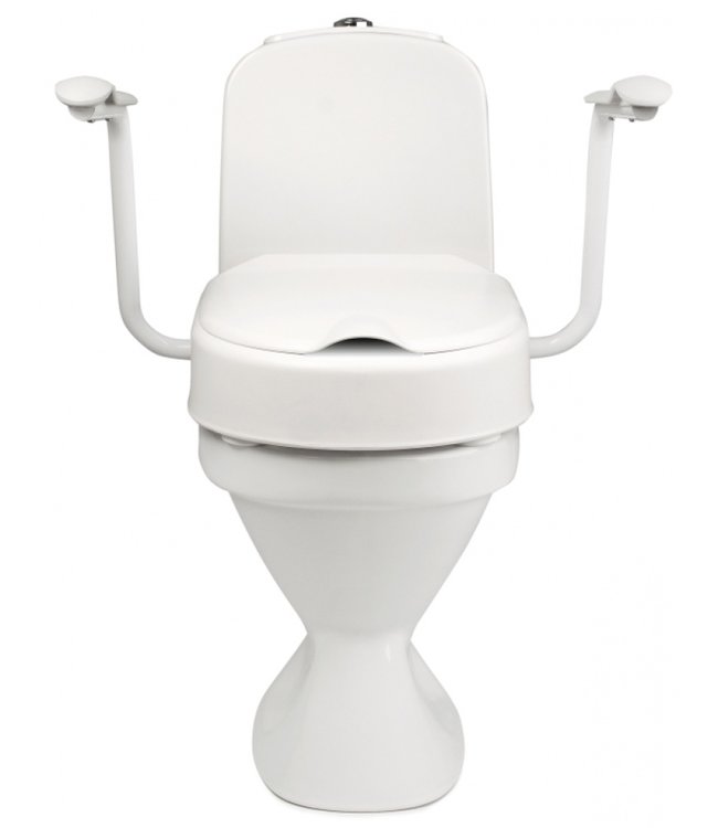 Etac Hi Loo toiletverhoger vast met armleuning