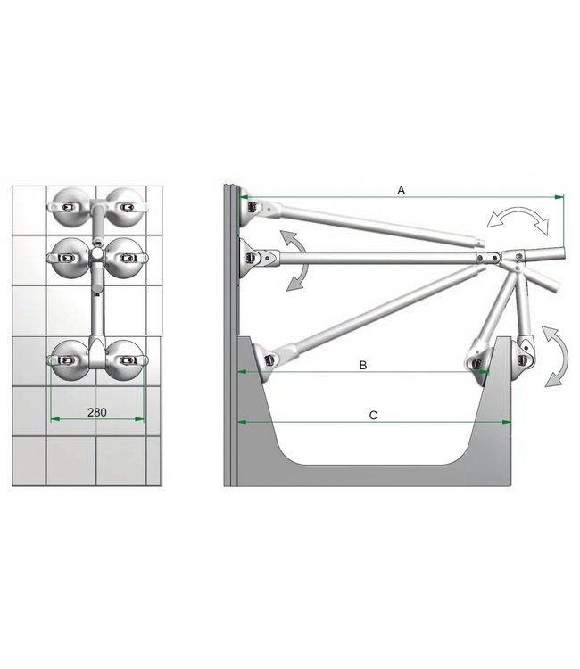 Mobeli QuattroPower badbeugel