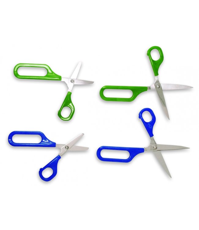 Able2 Zelfopenende schaar met 1 groot oog en 1 klein oog