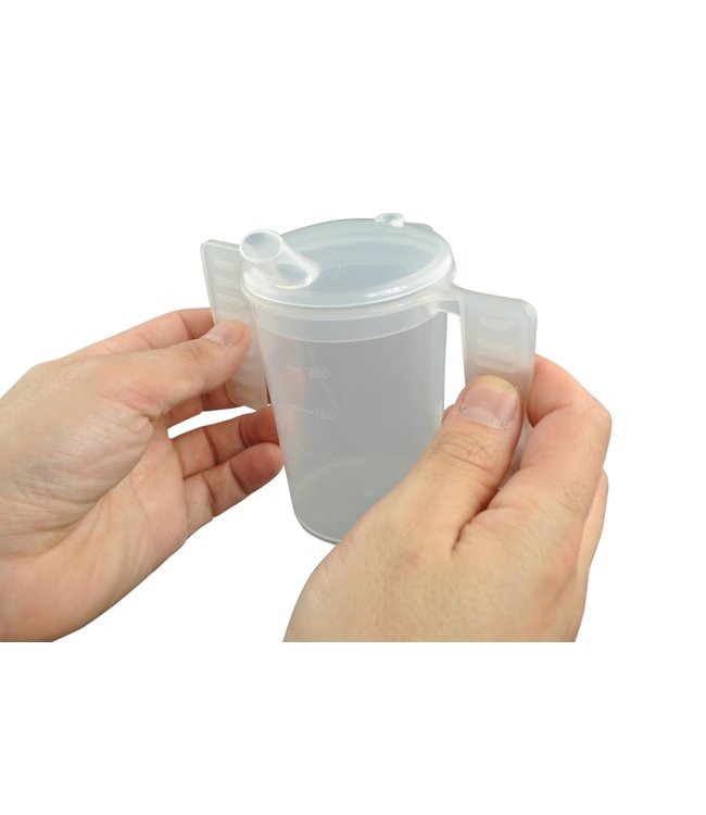 Able2 Drinkbeker met platte handgrepen en twee tuitdeksels