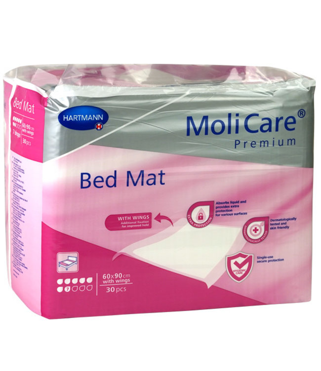 Hartmann Molicare Premium Bed Mat met Instopstrook - 7 Drops 60 cm x 90 cm 30 stuks