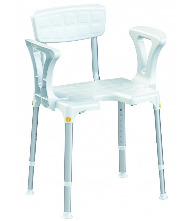 Atlantis Rechthoekige douchestoel - met uitsparing - compleet