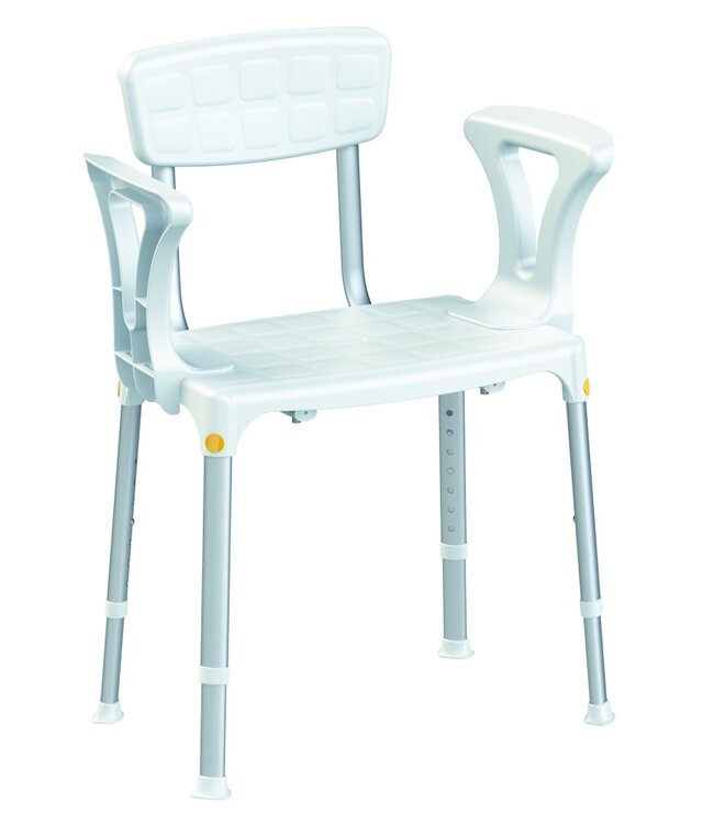 Atlantis Rechthoekige douchestoel - met uitsparing - compleet