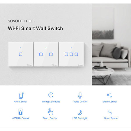 Sonoff Touch Remote Wall Switch