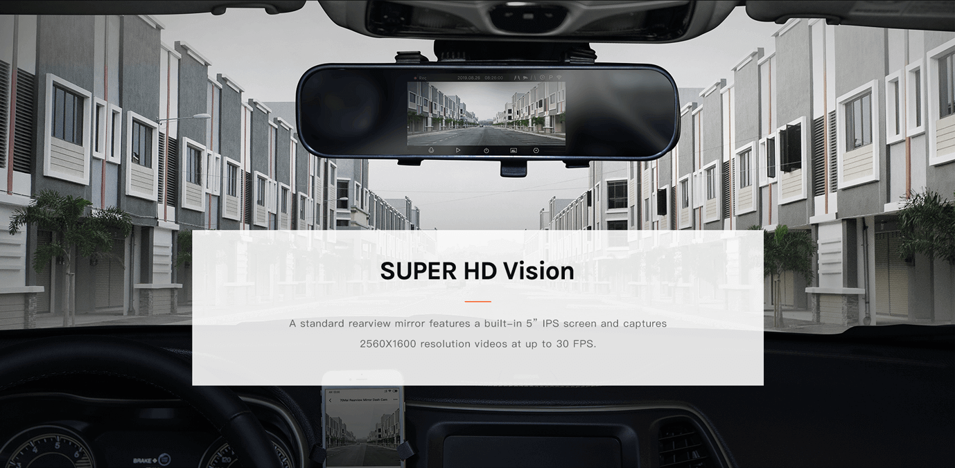 Xiaomi 70mai Rearview Mirror Dashcam - TechPunt