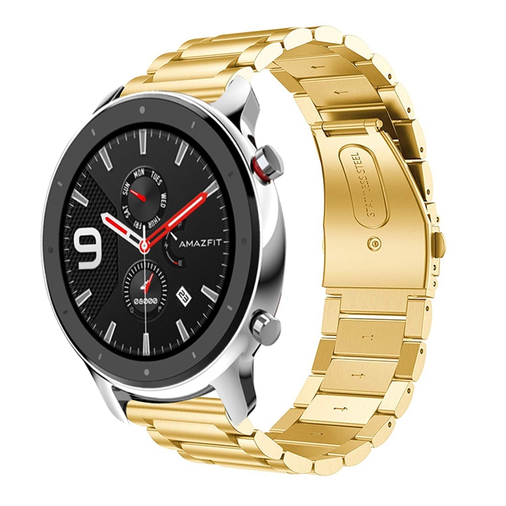 Gtr3 Pro Correa de Metal para Xiaomi Huami Amazfit Gtr 47mm Gtr 3 2e  Pulsera Amazfit Pace Stratos 2 2s 3 Correa Gtr2e Gtr2 Watchband-oro