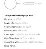 Xiaomi Yeelight Xiaomi Yeelight LED Ceiling Light Arwen 450S