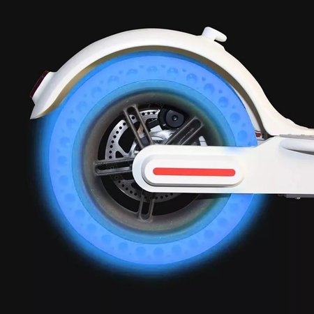Fluorescent Pneu extérieur en caoutchouc intégral anti-poinçonnement pour Xiaomi M365 Scooter