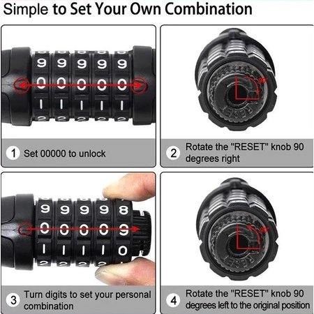 Serrure à combinaison pour le scooter Xiaomi M365