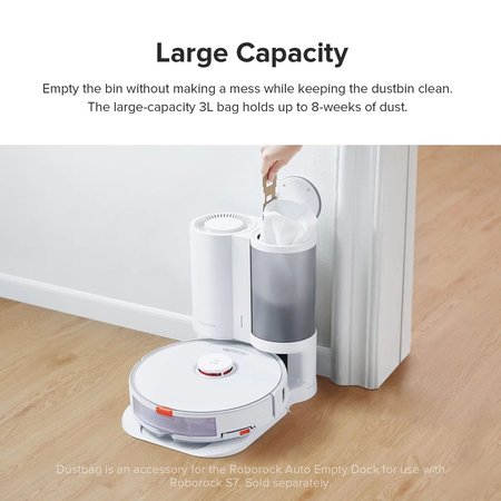 Xiaomi Roborock Sac à poussière Roborock pour Xiaomi Roborock S7+ et S7 MaxV (3-pack)