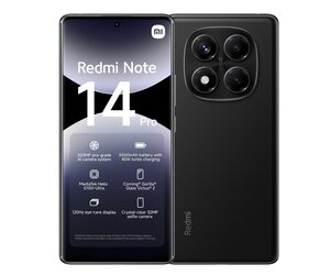 Xiaomi Redmi Note 14 Pro – 8+256 Go, écran AMOLED 6.67" 120Hz, Appareil Photo 200MP, Batterie 5500 MAh (Noir)