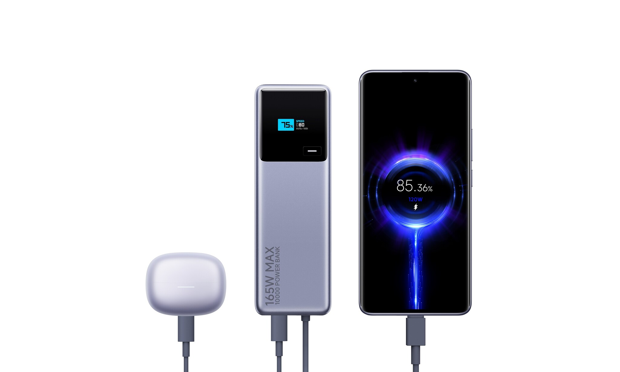 Xiaomi 165W Power Bank 10000mAh (Integrated Cable) - TechPunt