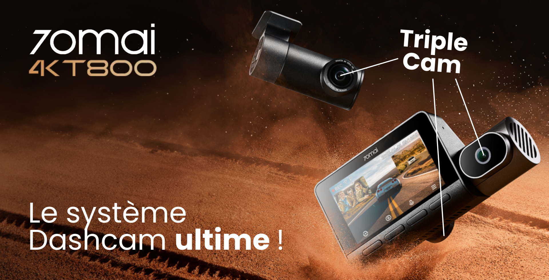 Caméra embarquée 70mai 4K T800: la caméra embarquée polyvalente par excellence