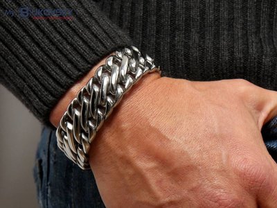 Ru mozaïek evolutie Stalen Heren Armband Bukovsky "Elegance" - Gepolijst - Shiny -  My-Bukovsky.com