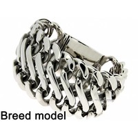 Extra Brede Stalen Dames Schakelarmband Bukovsky "Elegance XL " - Gepolijst - Vanaf € 89,50