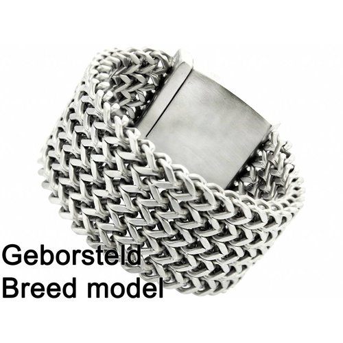 Bukovsky Stainless Steel Jewelry Stalen Heren Armband Bukovsky "Excellent XL" - Geborsteld - Vanaf € 87,50 Bukovsky Stainless Steel Jewelry Stalen Heren Armband Bukovsky "Excellent XL" - Geborsteld - Vanaf € 87,50