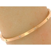 50% KORTING - Stalen Dames Armband "Princess" - Roséplating - Strass - Gepolijst Stainless Steel