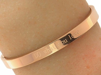 Bukovsky Stainless Steel Jewelry Stalen Dames Tekst Armband "Do What You Love" - Roséplating - Gepolijst Stainless Steel