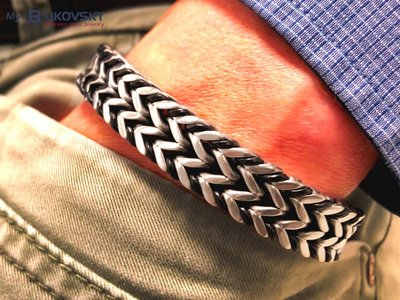 Bukovsky Stainless Steel Jewelry 25% KORTING - Stalen Heren Armband Bukovsky "Bright" - Geborsteld - Nu al vanaf € 31,88