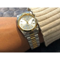 NU 30% KORTING - Philippe Constance Stalen Dameshorloge - 7345 Medium  - Bicolor - Goud - Zilver - Metallic - Schakelband - Datumaanduiding