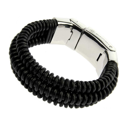Bukovsky Stainless Steel Jewelry Leder/Staal Heren Armband Bukovsky SL4970- Zwart- Gevlochten Leer - Gepolijste 316L Stalen Sluiting - Gratis verzending Bukovsky Stainless Steel Jewelry Leder/Staal Heren Armband Bukovsky SL4970- Zwart- Gevlochten Leer - Gepolijste 316L Stalen Sluiting - Gratis verzending