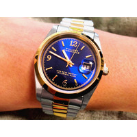 NU 50% KORTING - Philippe Constance Dameshorloge Staal - 6790 Large - Staal - Bicolor - Goud - Zilver - Donkerblauw - Datumaanduiding - Gratis Verzending