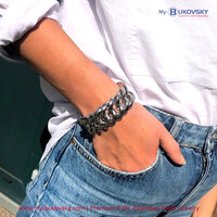 30% KORTING - Stalen Dames Armband Bukovsky "Prestige XL" - Gepolijst - Nu al vanaf € 62,65