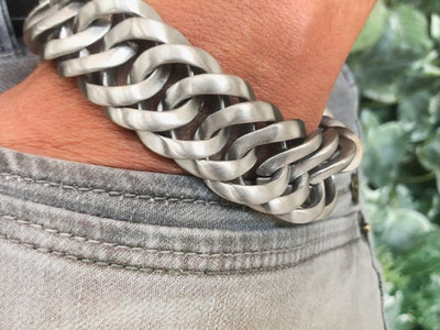 Bukovsky Stainless Steel Jewelry 50% Korting - Stalen Heren Schakelarmband Bukovsky "Prestige" - Geborsteld - Nu al vanaf € 33,75