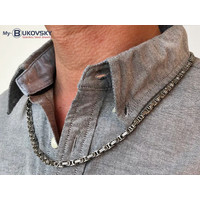 NU 50% KORTING - Bukovsky Stalen Heren Ketting SH7410 - Konings - Small - Breedte: 0,4 cm - Dikte: 0,4 cm - 3 Lengtematen - Nu al vanaf € 19,75