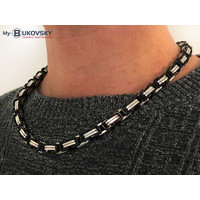 NU 50% KORTING - Bukovsky Stalen Heren Ketting SH7330 - Konings - Large - Bi-color - Breedte: 0,8 cm - Dikte: 0,8 cm - 3 Lengtematen . Nu al vanaf € 22,25