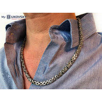 NU 50% KORTING - Bukovsky Stalen Heren Ketting SH7470 - Platte Koningsschakel - Medium - Breedte: 0,7 cm - Dikte: 0,3 cm - 4 Lengtematen. Nu al vanaf € 19,75