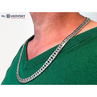 NU 50% KORTING - Bukovsky Stalen Heren Ketting SH9220 - Brushed - Gourmette - Breedte: 0,9 cm - Dikte: 0,3 cm - Verkrijgbaar in 3 lengtematen. Nu al vanaf € 24,25
