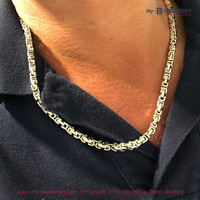 NU 50% KORTING - Bukovsky Stalen Heren Ketting SH7440 - Konings - Small - Breedte: 0,4 cm - Dikte: 0,4 cm - 3 Lengtematen. Nu al vanaf € 18,75