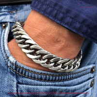 50% KORTING - Stalen Heren Schakelarmband Bukovsky "Chase Extra Small " - Geborsteld - Nu al vanaf € 19,75