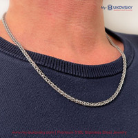 NU 50% KORTING - Bukovsky Stalen Halsketting SH9485 - Vossenstaartschakel - Gepolijst - Diameter 3 mm - 3 lengtematen - Nu al vanaf € 12,25