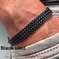 Stalen Heren Armband Bukovsky "Privilege Extra Small" 3 rows - Black Oiled - Vanaf € 29,50