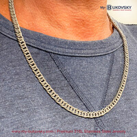 NU 50% KORTING - Bukovsky Stalen Heren Ketting SH7060 - Geborsteld - Ronde Gourmette - Lengte 60 cm - Breedte: 0,6 cm - Dikte: 0,2 cm