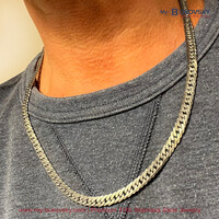 NU 50% KORTING - Bukovsky Stalen Heren Ketting SH7010 - Geborsteld - Gourmette - Lengte 55 cm - Breedte: 0,6 cm - Dikte: 0,2 cm