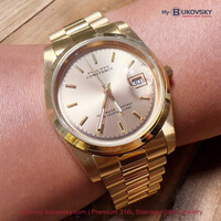 Philippe Constance - Dameshorloge - 2130 -  Large - Staal - Goudkleur - Goudkleurig Metallic Wijzerplaat.