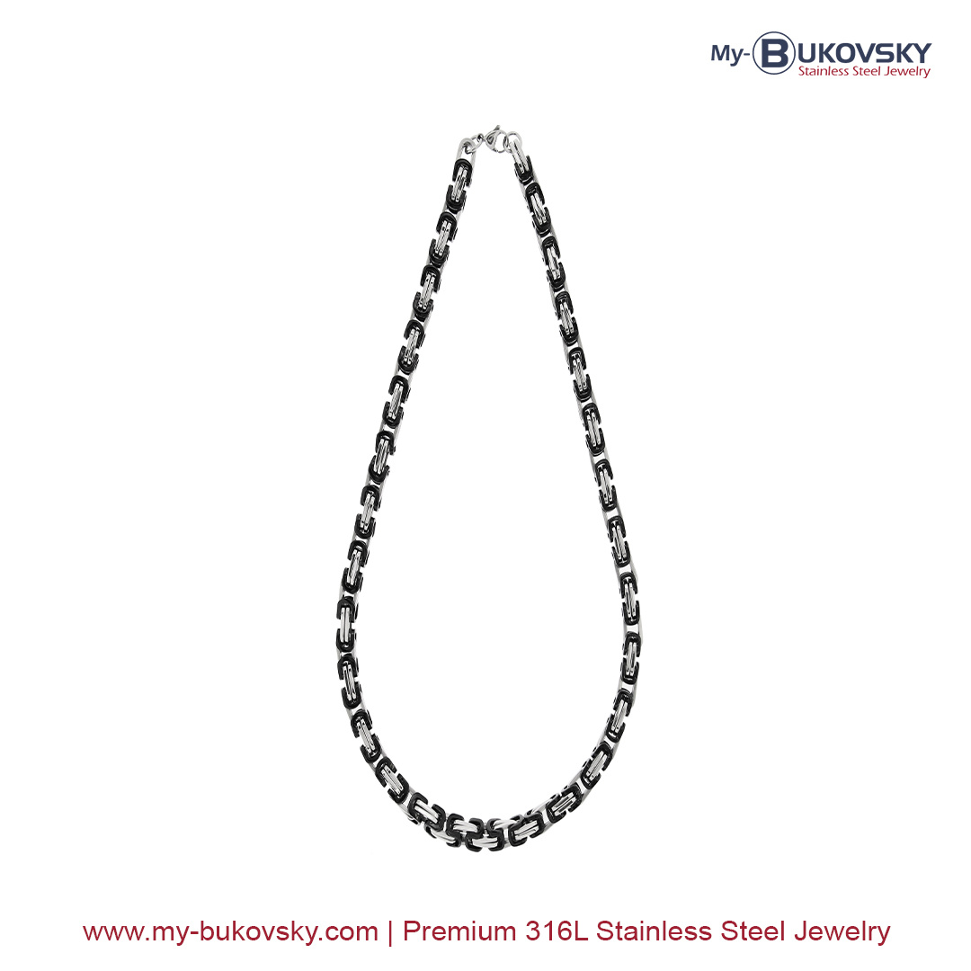 7330-xs-Rvs-Koningsketting-Staal-Bicolor-55cm-Bukovsky-Necklace-Steel-Jewelry