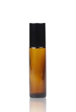 Bundel roll-on flessen amberglas met zwarte dop 10 mL
