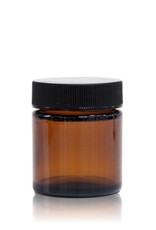 Bruinglas crèmepot 30 mL met inlay