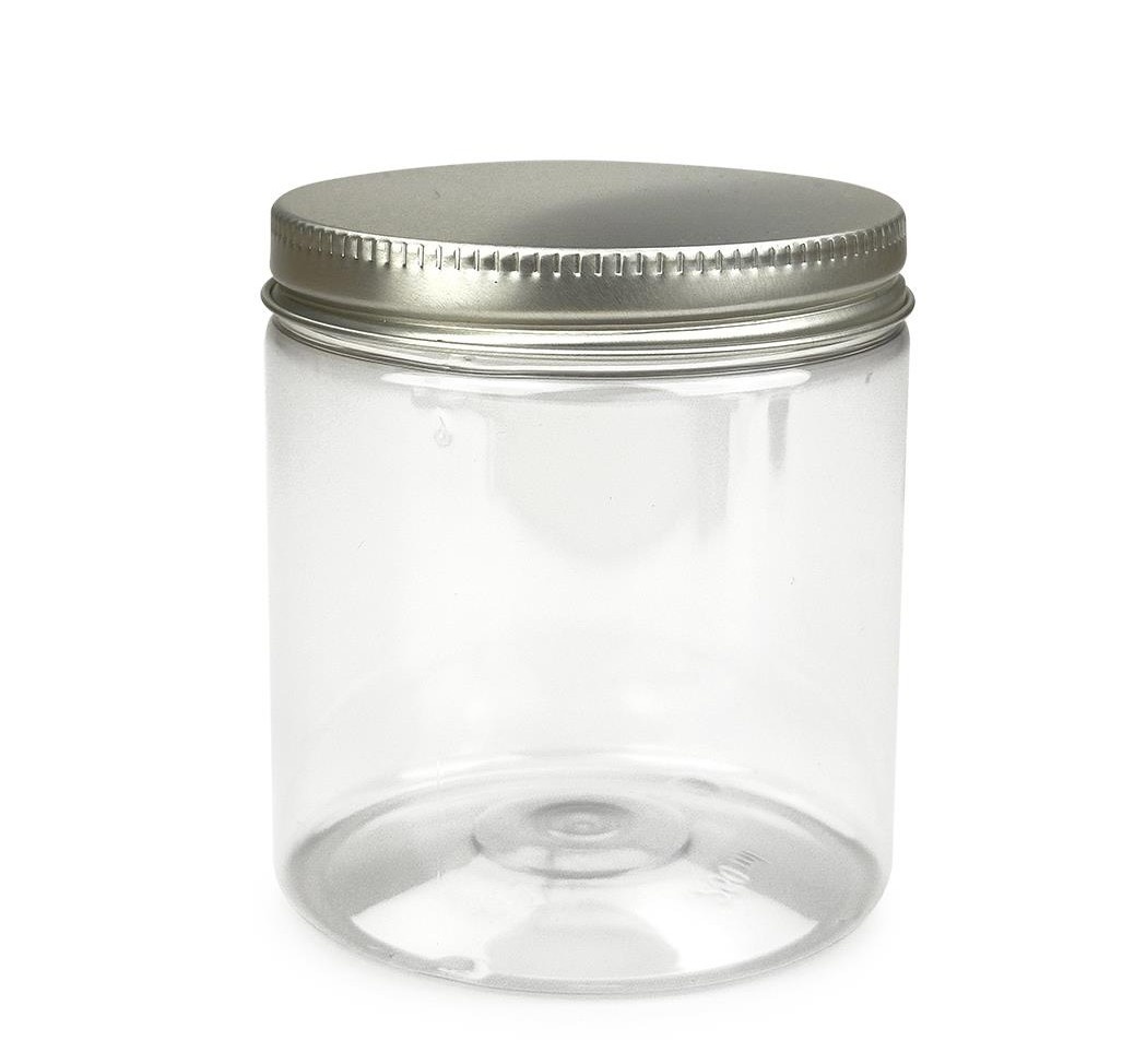 Luxe cosmeticapot met aluminium deksel 250 mL