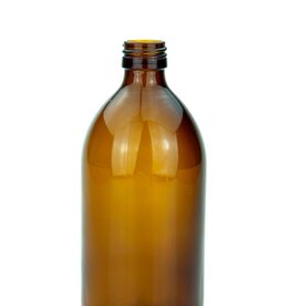 Bruinglas fles wijde hals 500 mL