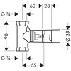 Hansgrohe Inbouwlichaam stopkraan 15970180