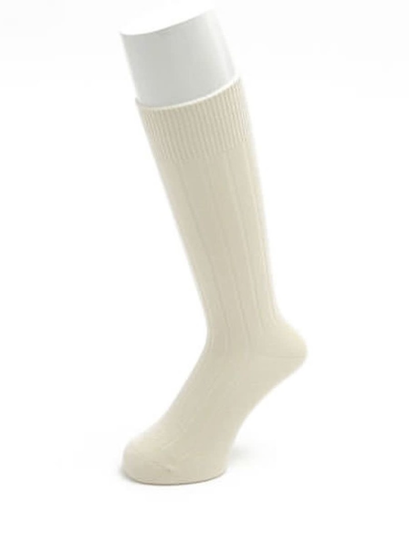Cashmere Ribbed 120N Socks L