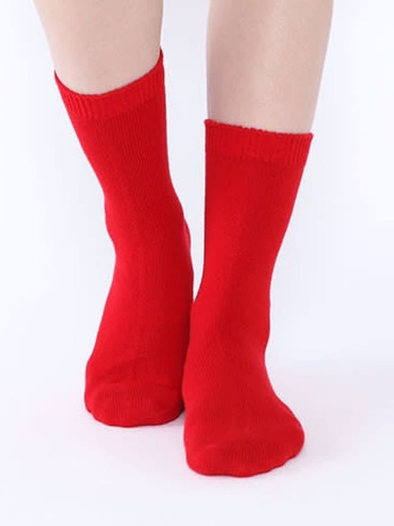 Mi-chaussette unie cachemire/laine L