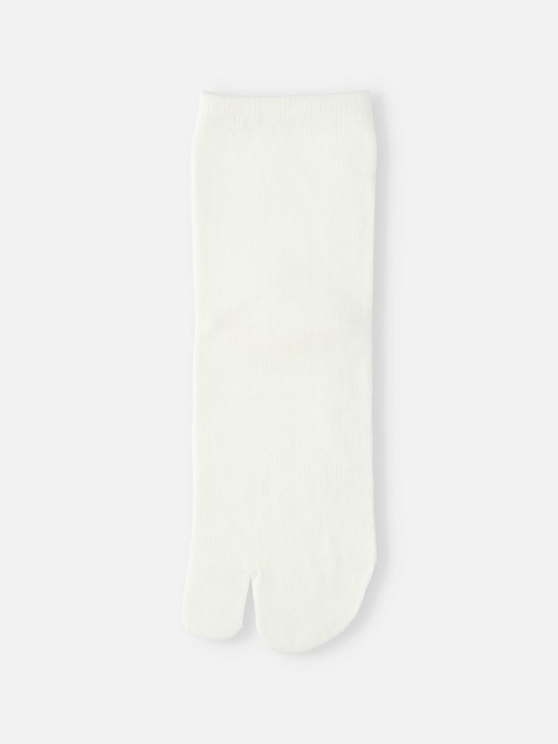 Plain Low Crew Tabi Socks