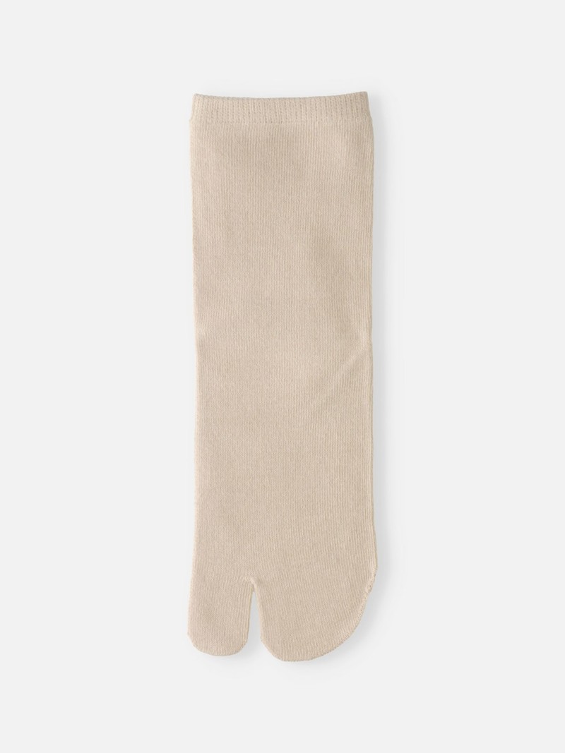 Plain Low Crew Tabi Socks